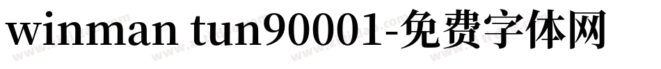 winman tun90001字体转换